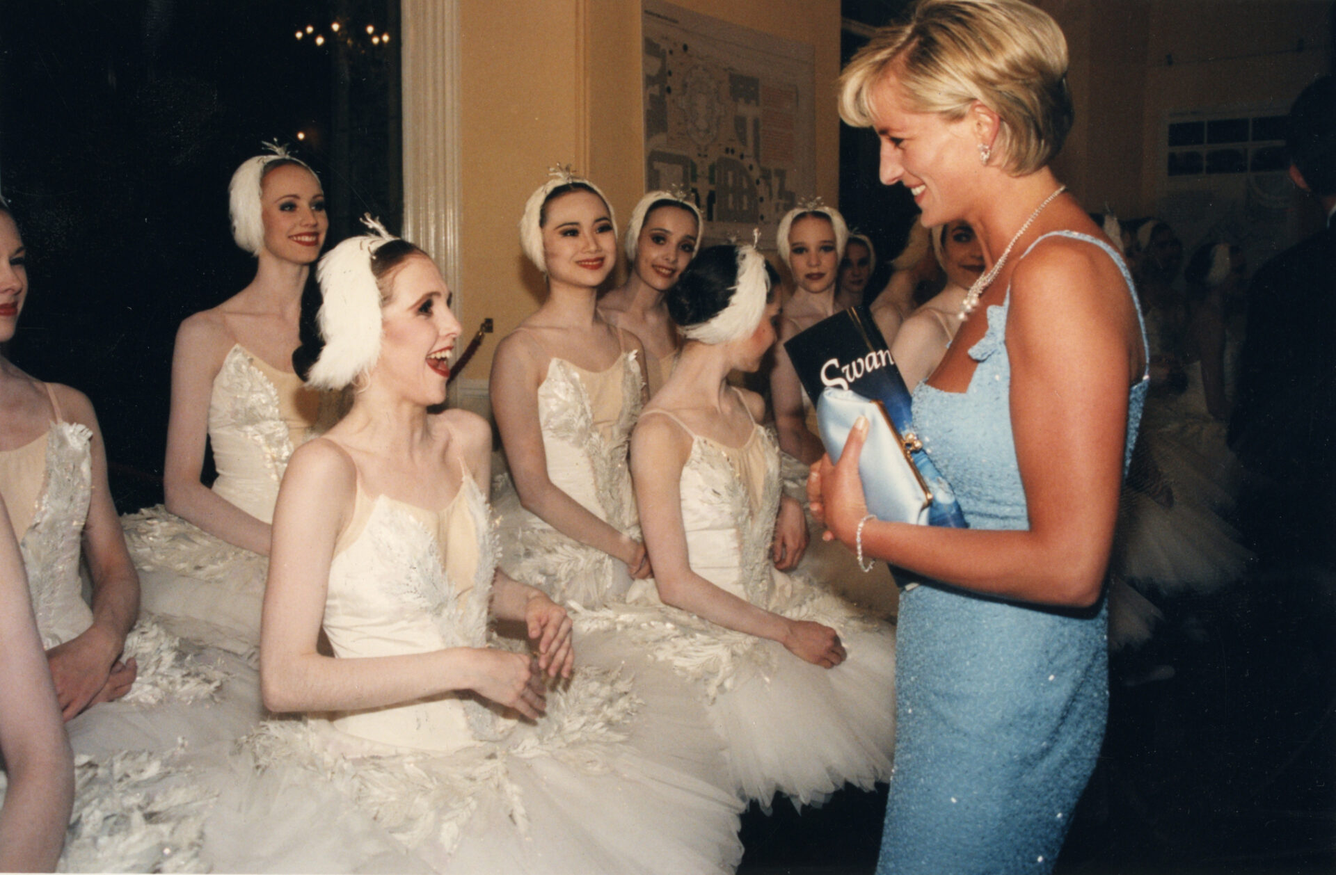 Lady Diana meeting English National Ballet dancers